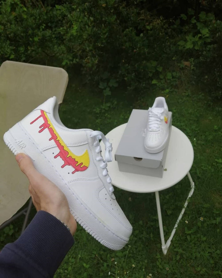 YELLOW PINK DRIP CUSTOM AIR FORCE 1 - Image 6