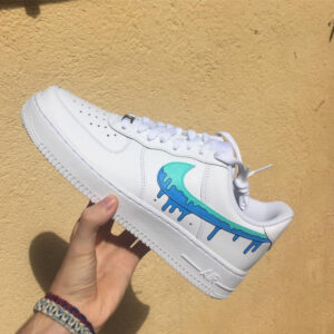 GREEN BLUE DRIP CUSTOM AIR FORCE 1