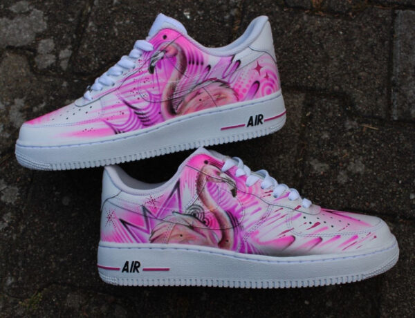 PINK FLAMINGO CUSTOM AIR FORCE 1