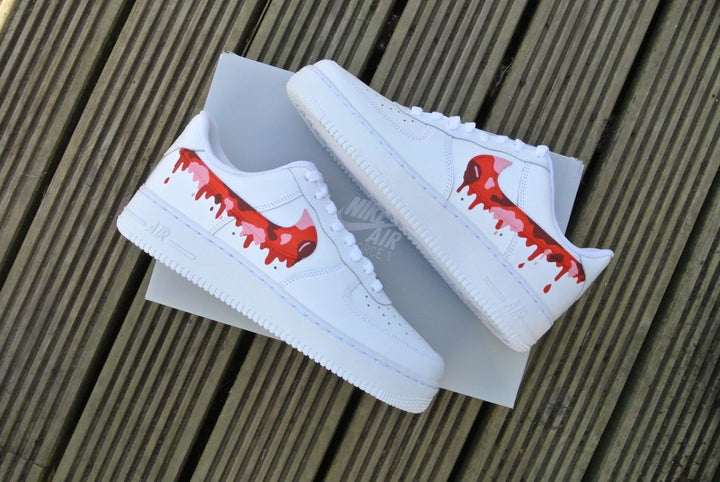 RED CAMOUFLAGE DRIP CUSTOM AIR FORCE 1 - Image 5