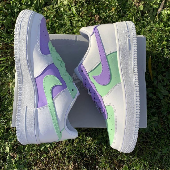 PURPLE GREEN CUSTOM AIR FORCE 1 - Image 3