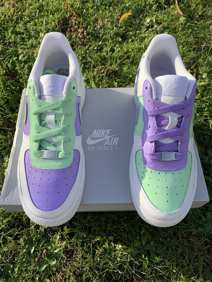 PURPLE GREEN CUSTOM AIR FORCE 1 - Image 4
