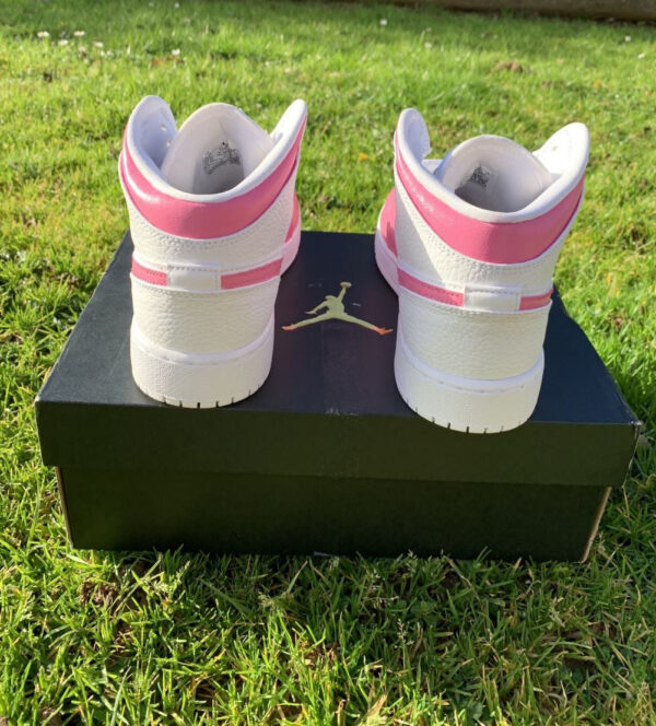 ROSE PINK WHITE CUSTOM AIR JORDAN 1 - Image 3