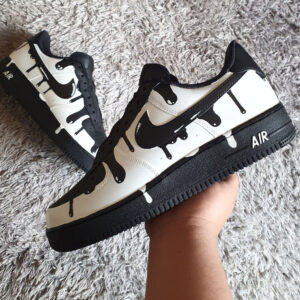 BLACK WHITE DRIP CUSTOM AIR FORCE 1