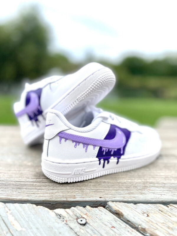 PURPLE DRIPS CUSTOM AIR FORCE 1 - Image 6