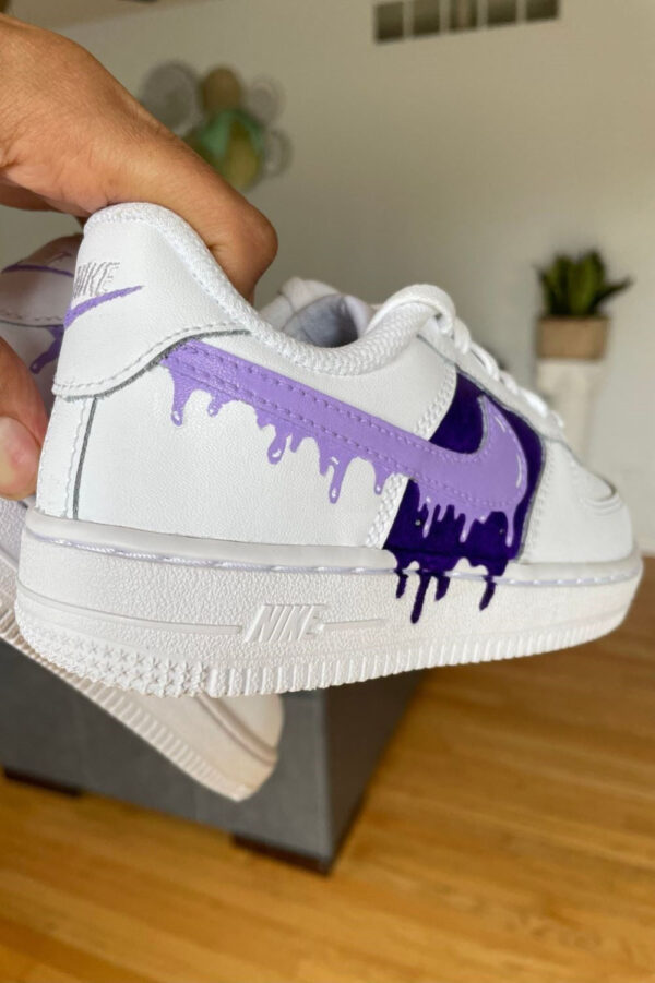 PURPLE DRIPS CUSTOM AIR FORCE 1 - Image 3