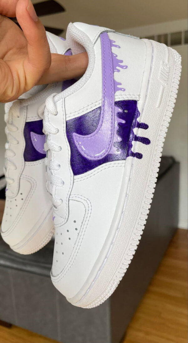 PURPLE DRIPS CUSTOM AIR FORCE 1 - Image 8