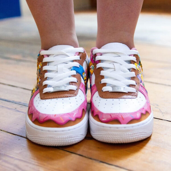 PINK SIMPSONS CUSTOM AIR FORCE 1 - Image 4