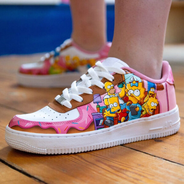 PINK SIMPSONS CUSTOM AIR FORCE 1 - Image 5