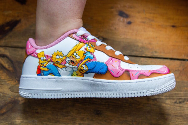 PINK SIMPSONS CUSTOM AIR FORCE 1 - Image 15