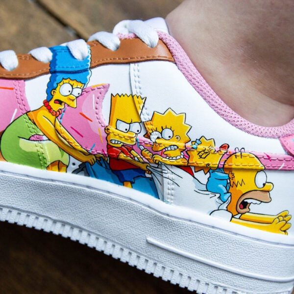 PINK SIMPSONS CUSTOM AIR FORCE 1 - Image 8