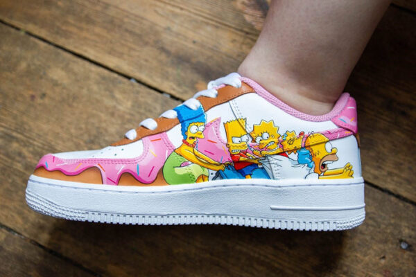 PINK SIMPSONS CUSTOM AIR FORCE 1 - Image 18