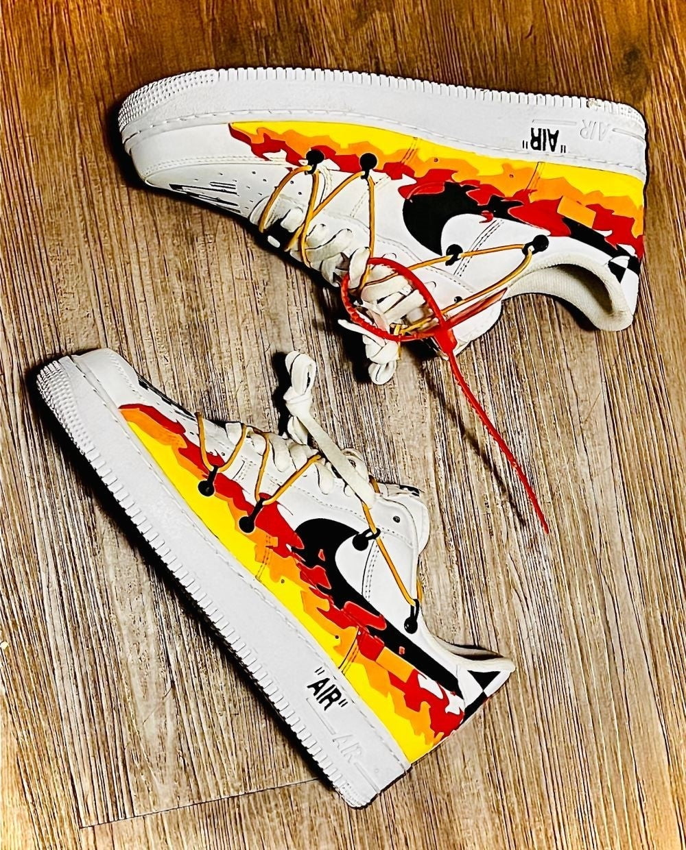 FLAME SWOOSH DRIP CUSTOM AIR FORCE 1 - Image 3