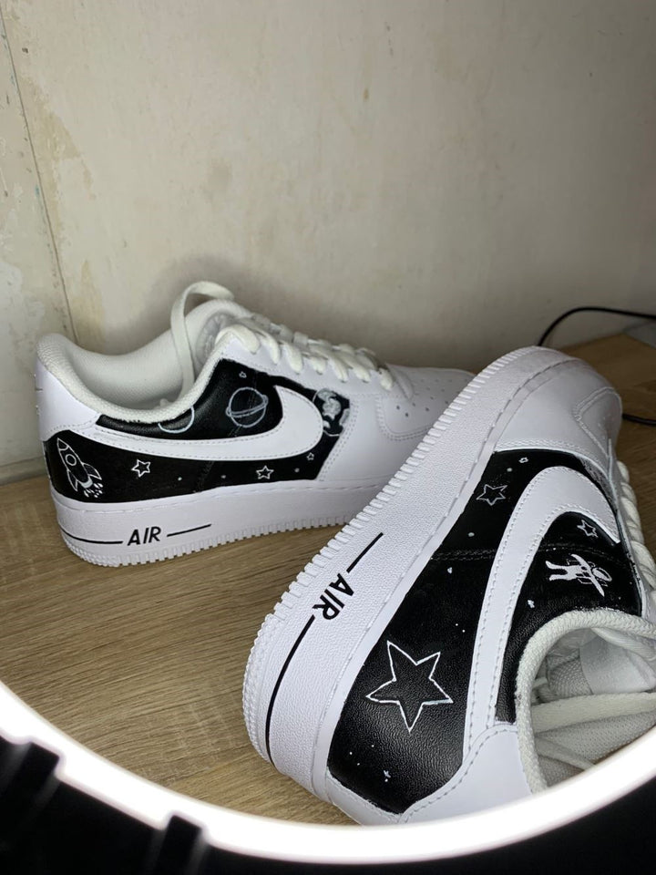 BLACK WHITE GRAY STAR CUSTOM AIR FORCE 1 - Image 7