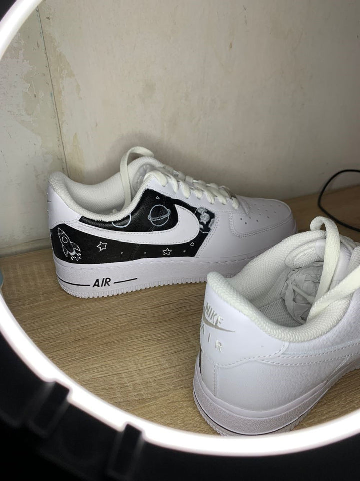 BLACK WHITE GRAY STAR CUSTOM AIR FORCE 1 - Image 9