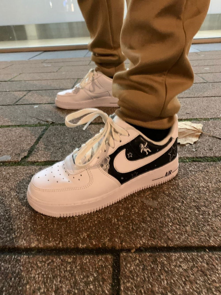 BLACK WHITE GRAY STAR CUSTOM AIR FORCE 1 - Image 10