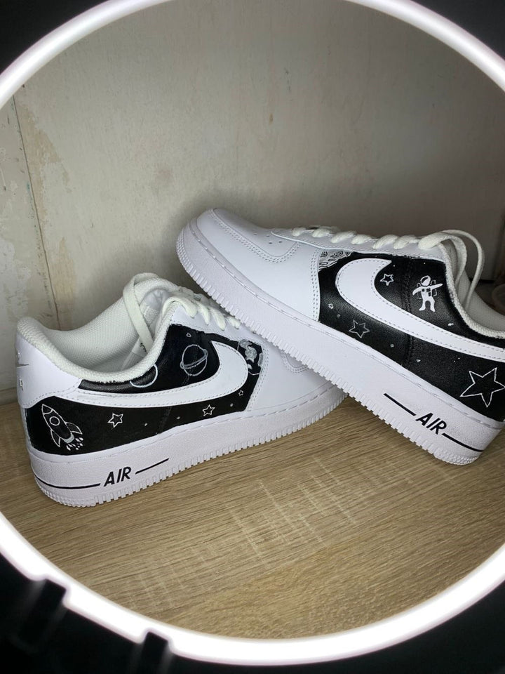 BLACK WHITE GRAY STAR CUSTOM AIR FORCE 1 - Image 6