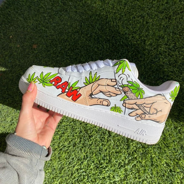 FUNNY GOD'S HAND SMOKING CUSTOM AIR FORCE 1 - Image 5