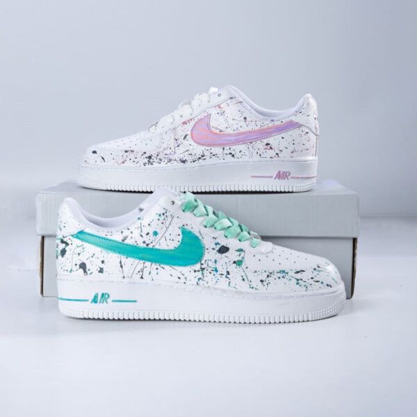 PINK GREEN SPLASH CUSTOM AIR FORCE 1 - Image 5