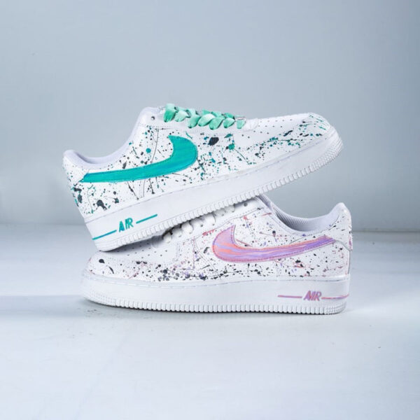 PINK GREEN SPLASH CUSTOM AIR FORCE 1 - Image 6