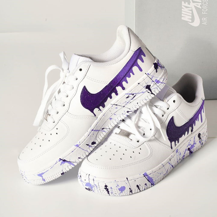 PURPLE DRIP SPLATTER CUSTOM AIR FORCE 1 - Image 6