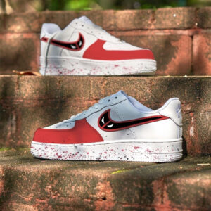 BLACK RED SPLASH CUSTOM AIR FORCE 1