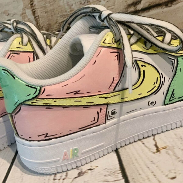 GREEN PINK CUSTOM AIR FORCE 1 - Image 5