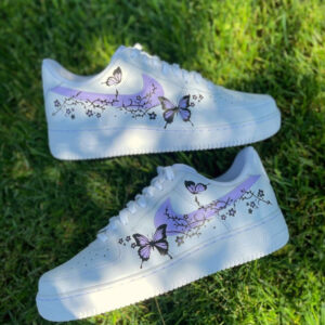 PURPLE BUTTERFLIES CUSTOM AIR FORCE 1