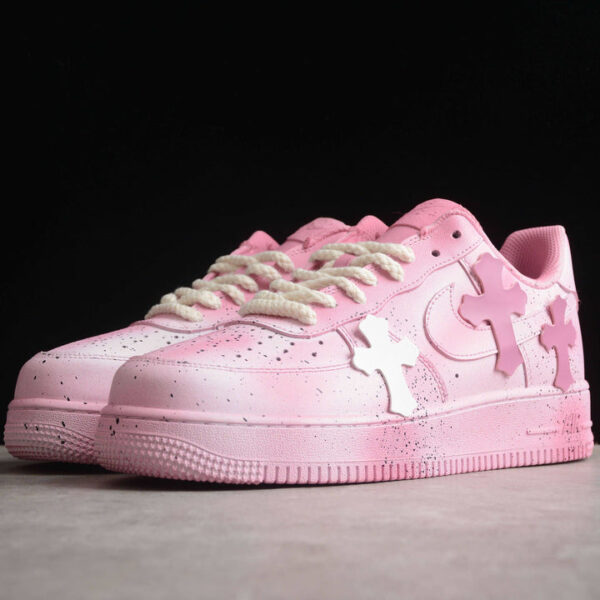BLUE/PINK CHROME HEARTS CUSTOM AIR FORCE 1 - Image 13
