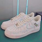 Custom Hand-Painted Ghost AF1 Sneakers | Grunge Quote Streetwear Shoes