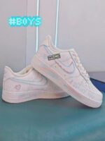 Custom Hand-Painted Ghost AF1 Sneakers | Grunge Quote Streetwear Shoes - Image 5