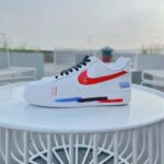 Custom Hand-Painted Air Force 1 Sneakers | Red Blue Brushstroke Streetwear Shoes