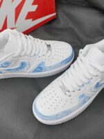 Custom Air Force 1 "Beach Wave" | Hand-Painted Ocean Watercolor Sneakers | Coastal Vacation Style Footwear - Image 3