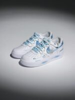 Custom Hand-Painted Air Force 1 Sneakers | Sky Dalmatian Doodle Art Shoes