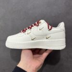 Custom Air Force 1 Sneakers | Red Gold Firework Lunar New Year Shoes - Image 2