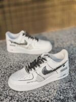 Custom White Air Force 1 Low | "Time Flies" Hand-Painted Design | Streetwear AF1 - Image 3