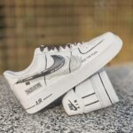 Custom White Air Force 1 Low | "Time Flies" Hand-Painted Design | Streetwear AF1