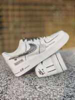 Custom White Air Force 1 Low | "Time Flies" Hand-Painted Design | Streetwear AF1