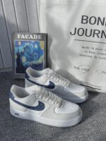 Custom Air Force 1 Low Sneakers | Starry Night Swoosh, Hand-Stitched Accents - Image 2