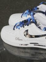 Custom White Air Force 1 Low Sneakers | Pisces Zodiac Galaxy Design, Celestial Astrology - Image 5