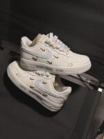 Custom Air Force 1 Low Pastel Gradient Laces Gold Hardware Sneakers – Dreamy Streetwear - Image 5
