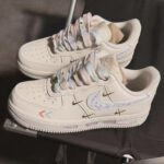 Custom Air Force 1 Low Pastel Gradient Laces Gold Hardware Sneakers – Dreamy Streetwear