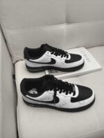 Custom Air Force 1 Low Sneakers: Black Cloud Splatter Streetwear Art - Image 3