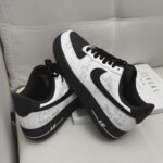 Custom Air Force 1 Low Sneakers: Black Cloud Splatter Streetwear Art