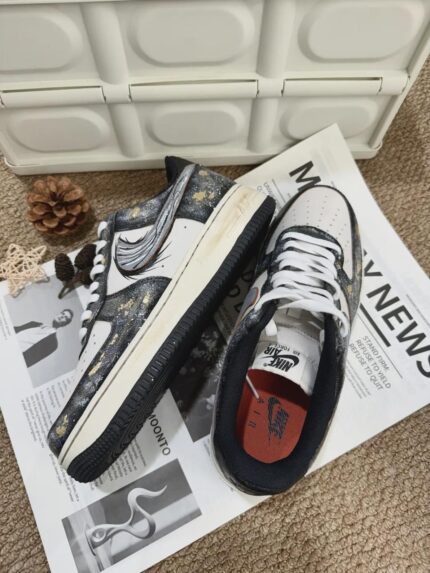 Custom Hand-Painted Air Force 1 Low "Eye of the Moon" Sneakers – Streetwear Art