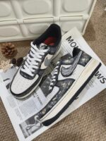 Custom Hand-Painted Air Force 1 Low "Eye of the Moon" Sneakers – Streetwear Art - Image 2