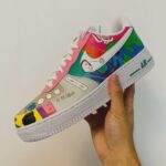 Custom Air Force 1, Hand Painted Nature Cycle Art Sneakers, Colorful Streetwear Shoes, Unique Gift