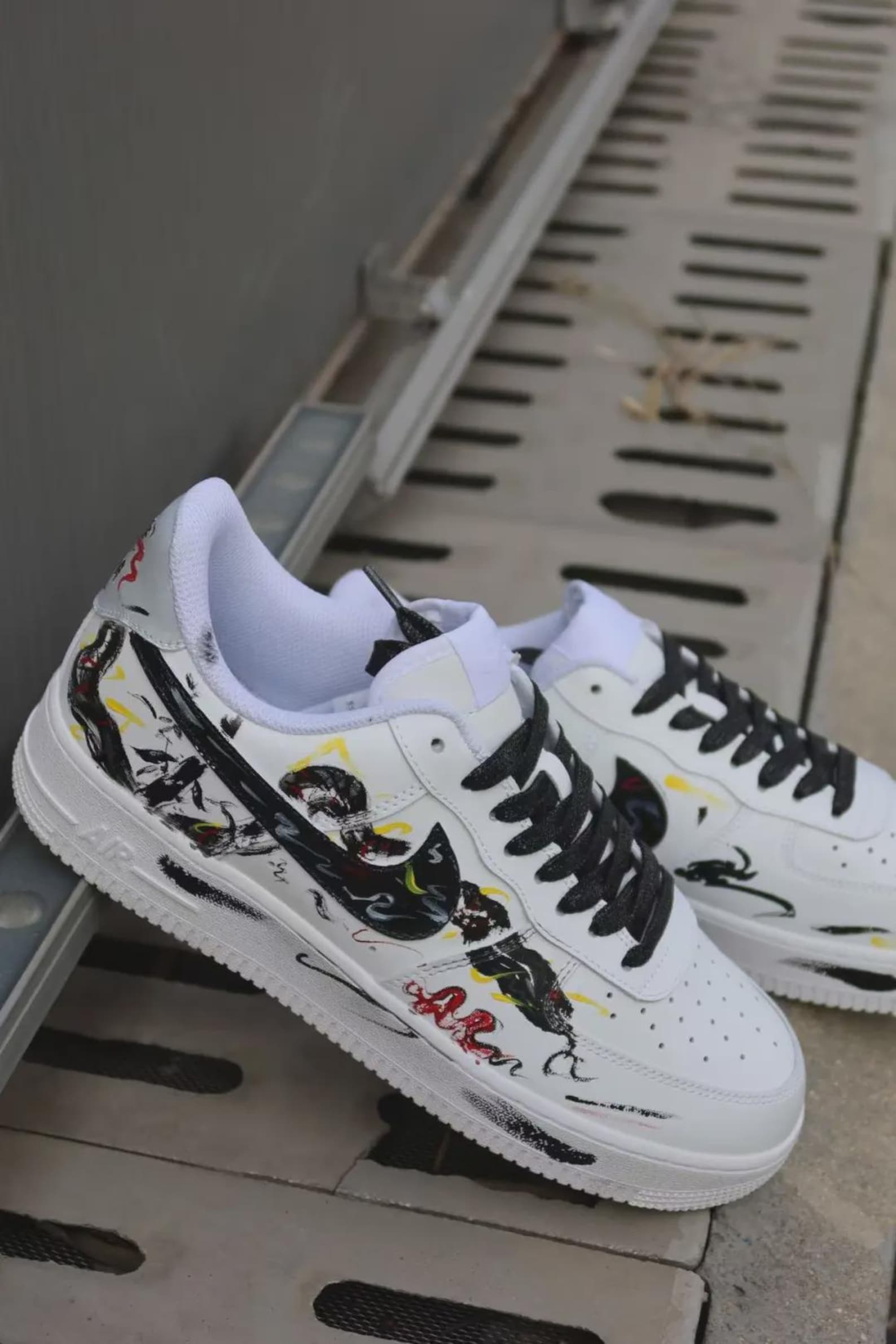 il_1588xN.7857849275_f8fm.jpg Custom Air Force 1 | Abstract Snake Art Sneakers - Image 1