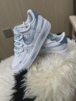 Custom Air Force 1, Hand Painted Dalmatian Graffiti Sneakers, Blue Streetwear Shoes, Unique Gift - Image 4