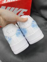 Custom Air Force 1 "Beach Wave" | Hand-Painted Ocean Watercolor Sneakers | Coastal Vacation Style Footwear - Image 2
